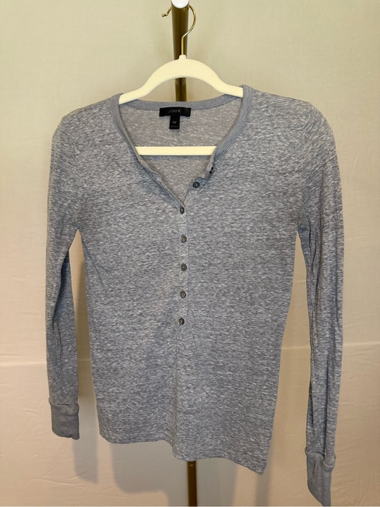J. Crew Tops - J. Crew Gray Long-Sleeve Henley Top
